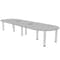 Skutchi Designs 45 in W, 144 in L, 29 in H, Engineered Wood Top, Grey H-RAC-46143PT-01-EL - alternate 1